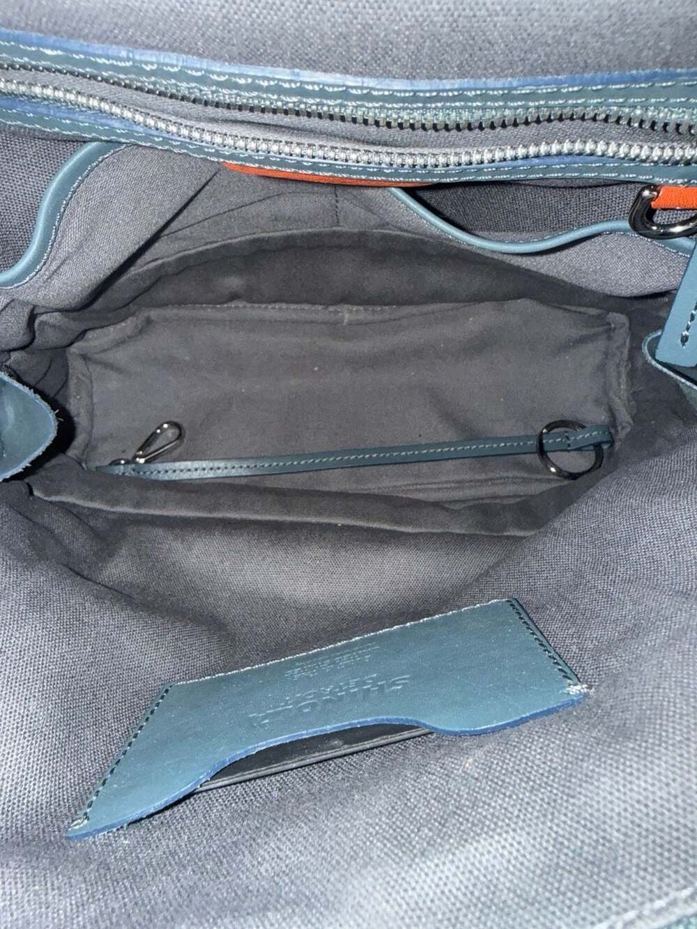 Shinola Mini Zip Backpack Slate Blue Leather Detroit Made $795 Retail - Picture 9 of 14